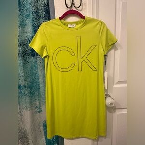 Calvin Klein  Lime Green Dress